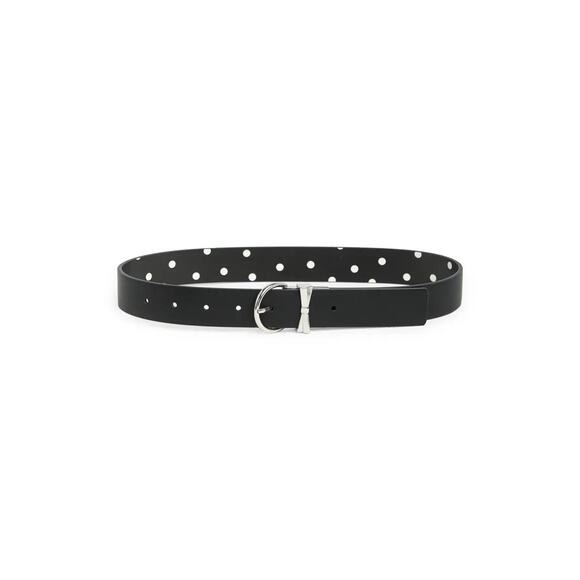 Kate Spade Reversible Bow Belt Large Leather Polka Dot Black 32mm - Picture 2 of 6